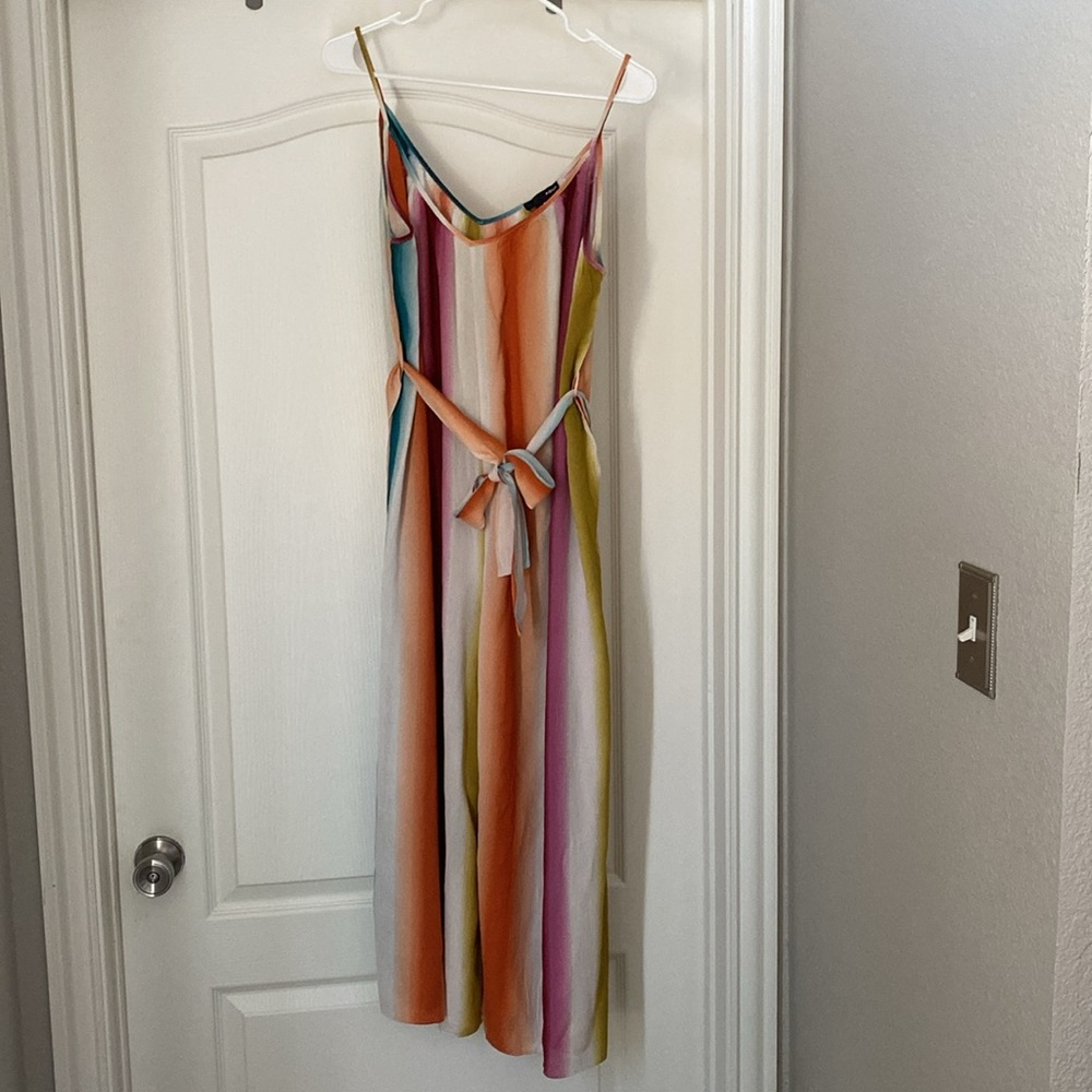 Women’s Wide Leg Jumpsuit, Aqua, Size Large